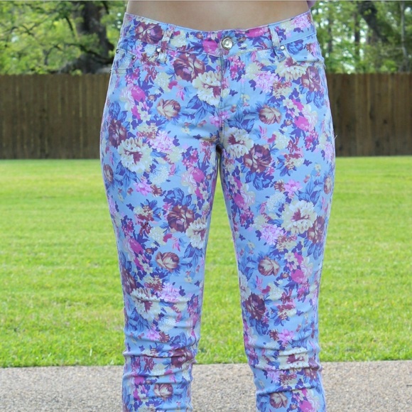 Floral Print Pants in Lavender sz 7 NWT - Picture 2 of 9